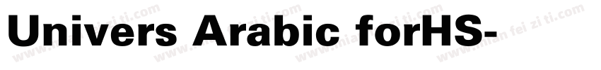 Univers Arabic forHS字体转换